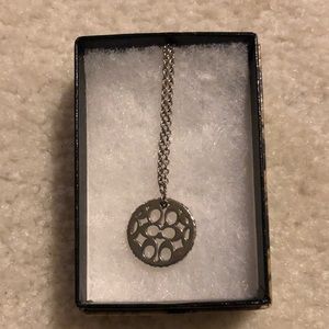Coach signature silver necklace